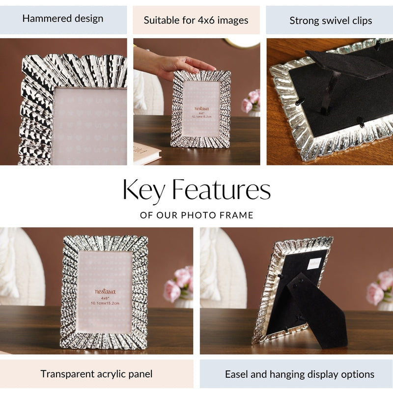 Hammered Gleam Photo Frame Small 4x6"