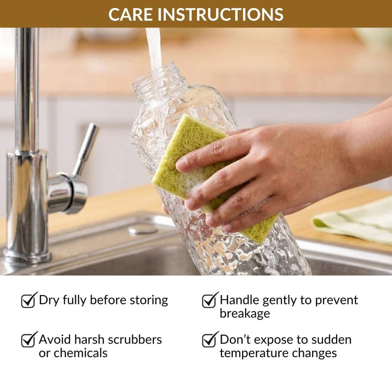 Leakproof Glass Bottle Set Of 2 980ml