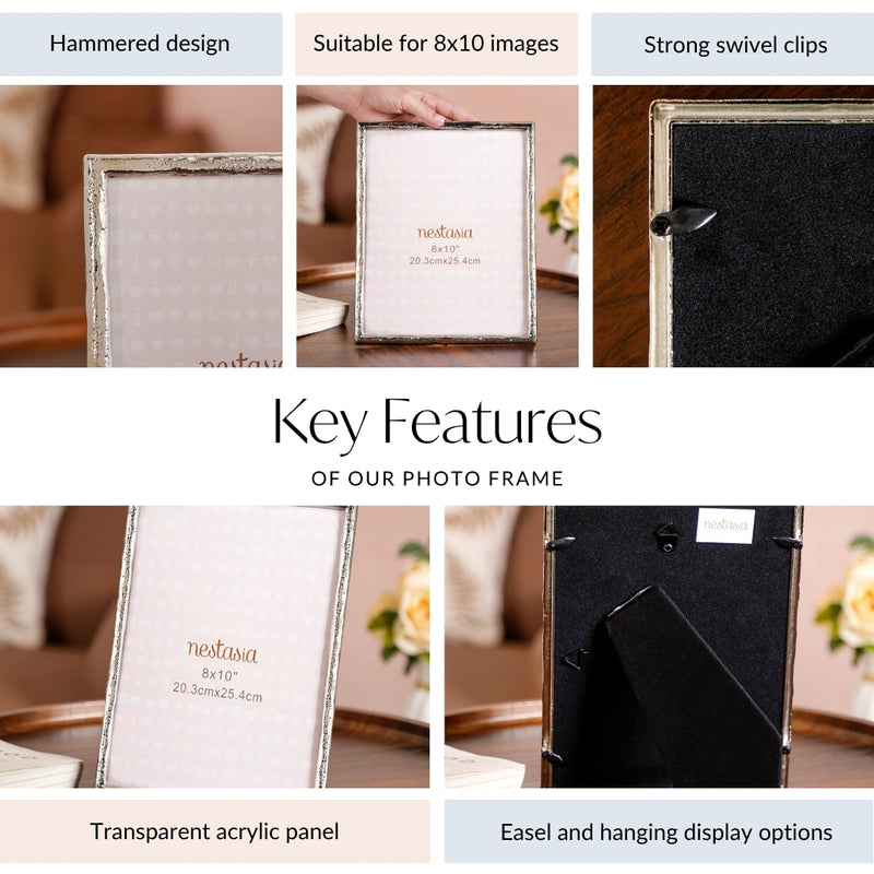 Hammered Photo Frame Large 8x10"