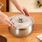 Hammered Stainless Steel Insulated Casserole 3000ml
