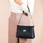 Sleek Black Shoulder Bag For Women