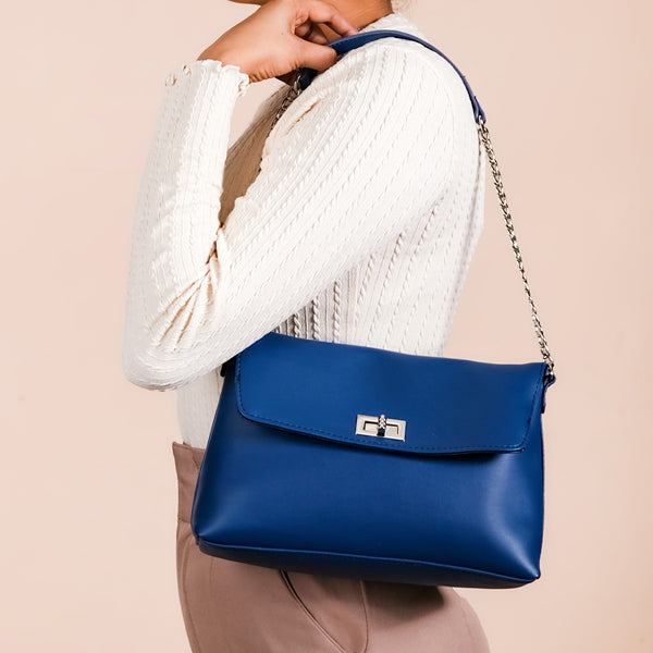 Bold Blue Evening Handbag