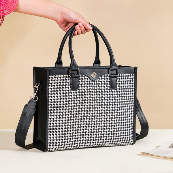 Black And White Tote Bag For Women