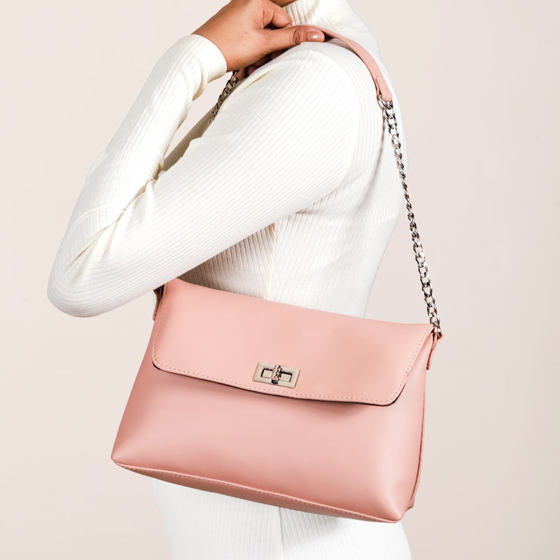 Peach Fuzz Folding Handbag