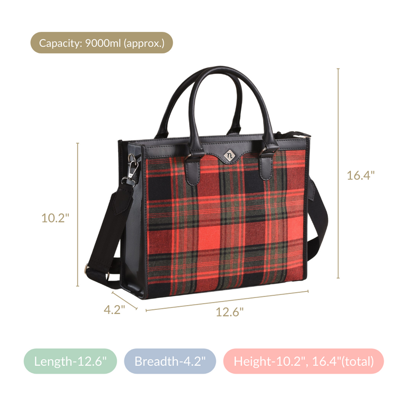Plaid Checkered Handbag With Sling