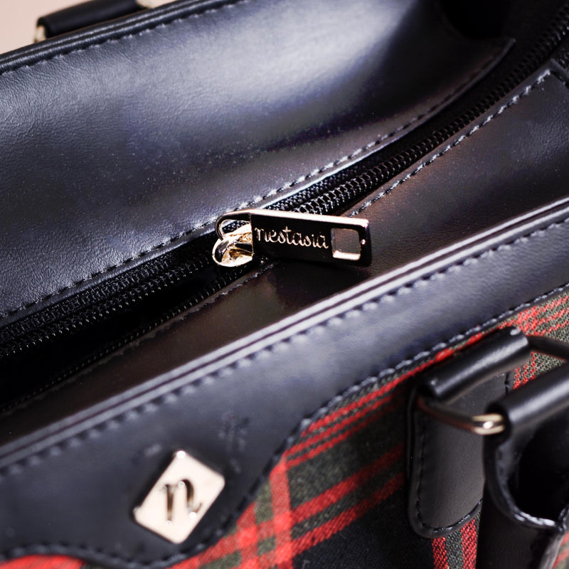 Plaid Checkered Handbag With Sling