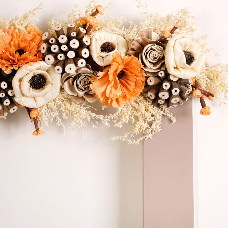 Handmade Door Toran With Orange Sola Flower