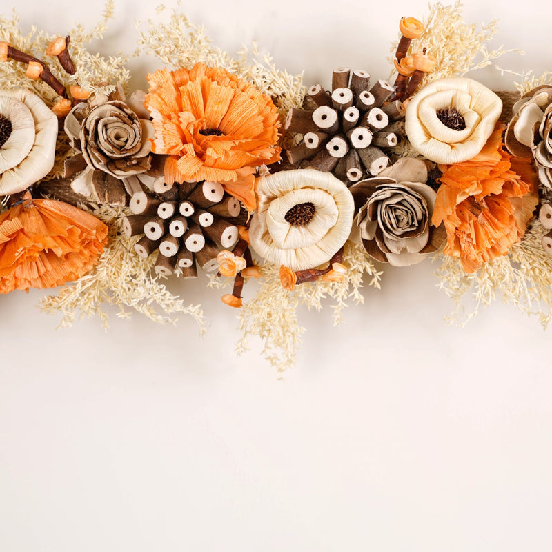 Handmade Door Toran With Orange Sola Flower