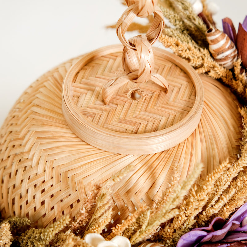 Handmade Floral Lantern Purple