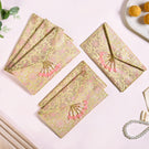 Handmade Jacquard Set Of 6 Envelopes For Shagun
