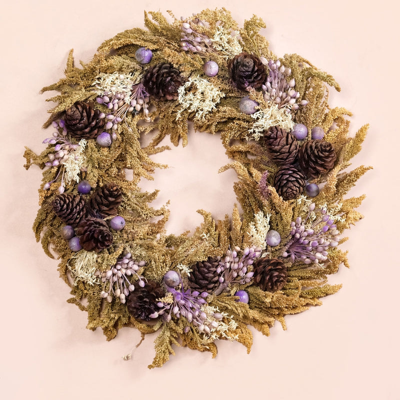 Handmade Lavender Haze Holiday Wreath