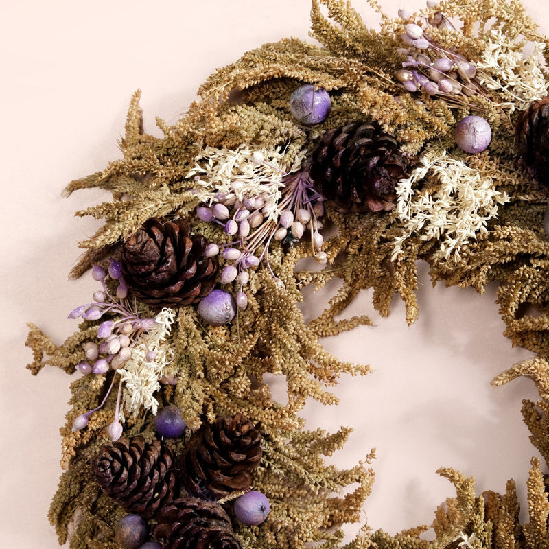 Handmade Lavender Haze Holiday Wreath