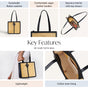 Handmade Rattan Cane Webbing Tote Bag
