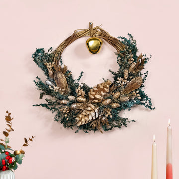 Handmade Sustainable Wreath With Jingle Bell