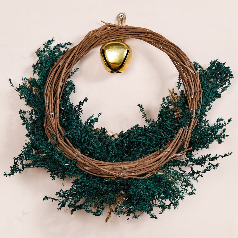 Handmade Sustainable Wreath With Jingle Bell