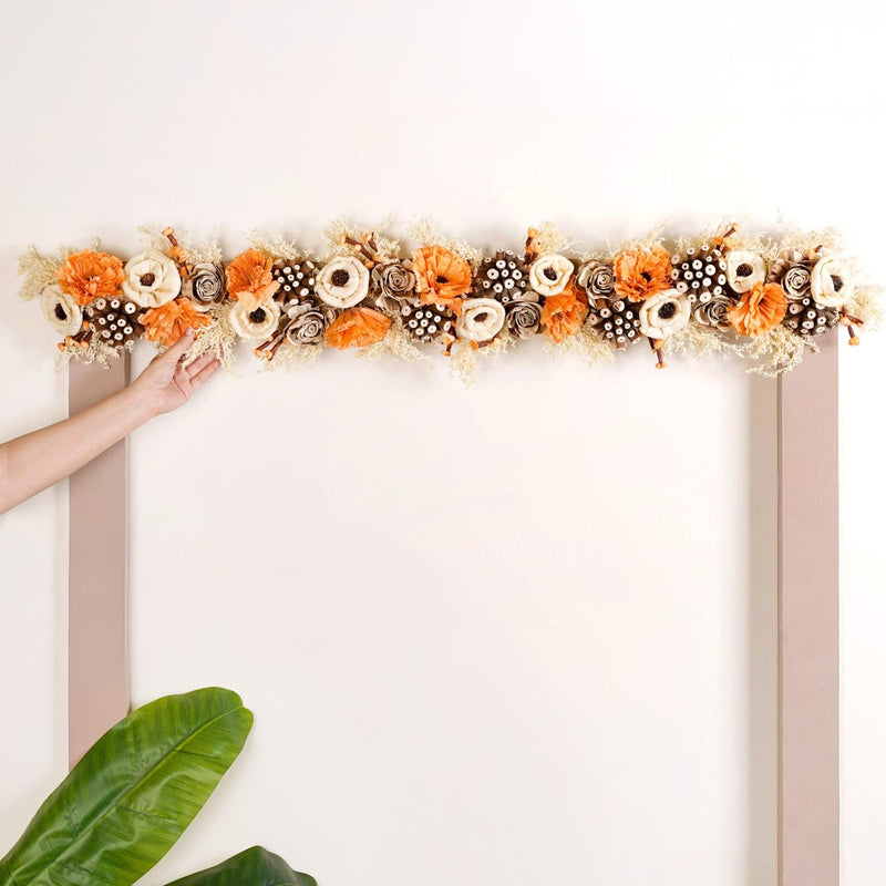 Handmade Door Toran With Orange Sola Flower