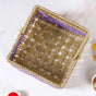 Handwoven Gift Basket With Movable Handle Lavender
