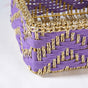 Handwoven Gift Basket With Movable Handle Lavender