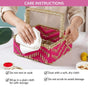 Gift Hamper Basket With Movable Handle Pink