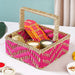 Gift Hamper Basket With Movable Handle Pink