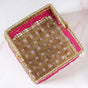 Gift Hamper Basket With Movable Handle Pink