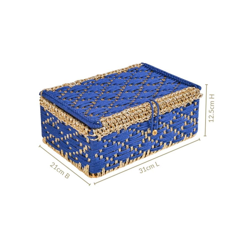 Handwoven Gift Basket Royal Blue