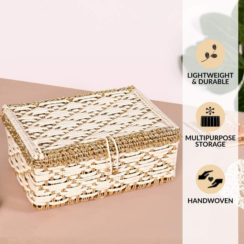 Handwoven Gift Basket White