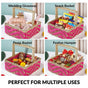 Gift Hamper Basket With Movable Handle Pink