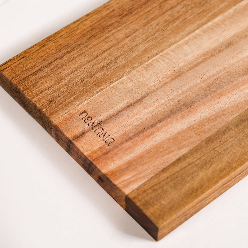 Hangable Acacia Cheeseboard With Knife Set Of 2