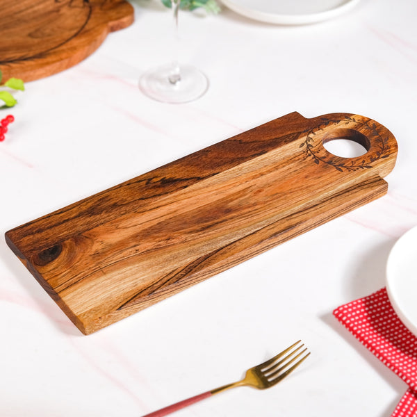 Wreath Ring Acacia Wood Platter 44x15cm
