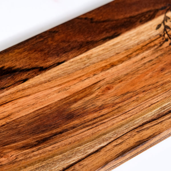 Wreath Ring Acacia Wood Platter 44x15cm