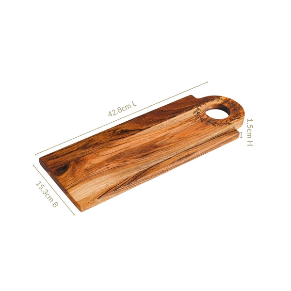 Wreath Ring Acacia Wood Platter 44x15cm