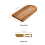 Hangable Acacia Cheeseboard With Knife Set Of 2
