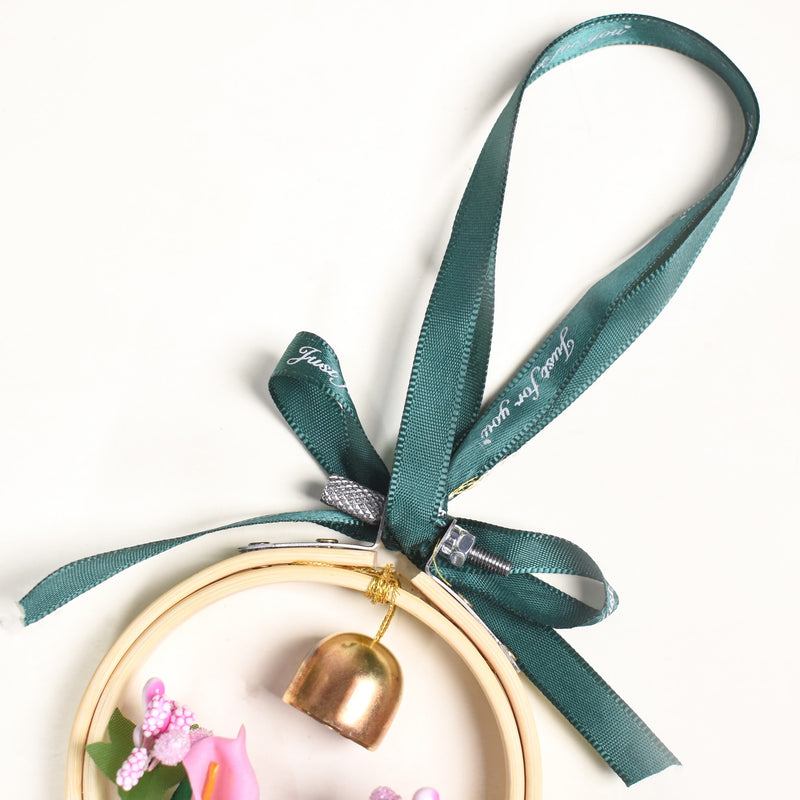 Floral Swinging Car Ornament Pink