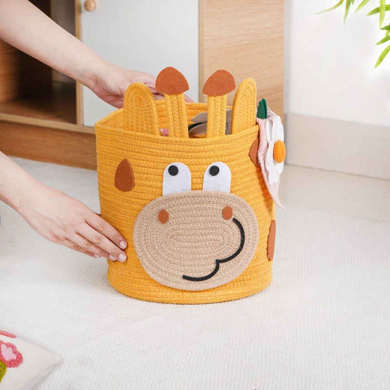 Happy Giraffe Organiser Basket For Kids Room