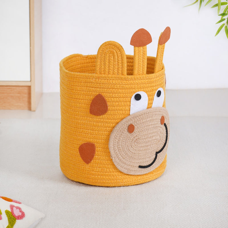 Happy Giraffe Organiser Basket For Kids Room