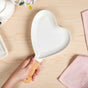 Heart Ceramic Serving Platter With Wooden Handle