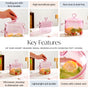 Heart Headed Small Borosilicate Cooking Pot 1250ml