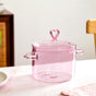 Heart Headed Small Borosilicate Cooking Pot 1250ml