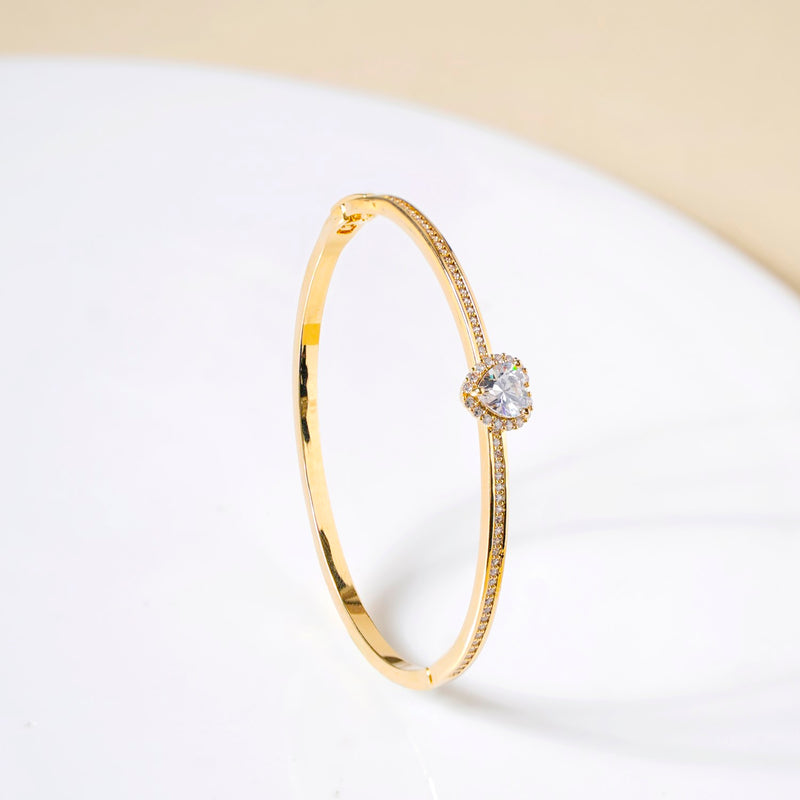 Heart On Sleeves Gold Bracelet