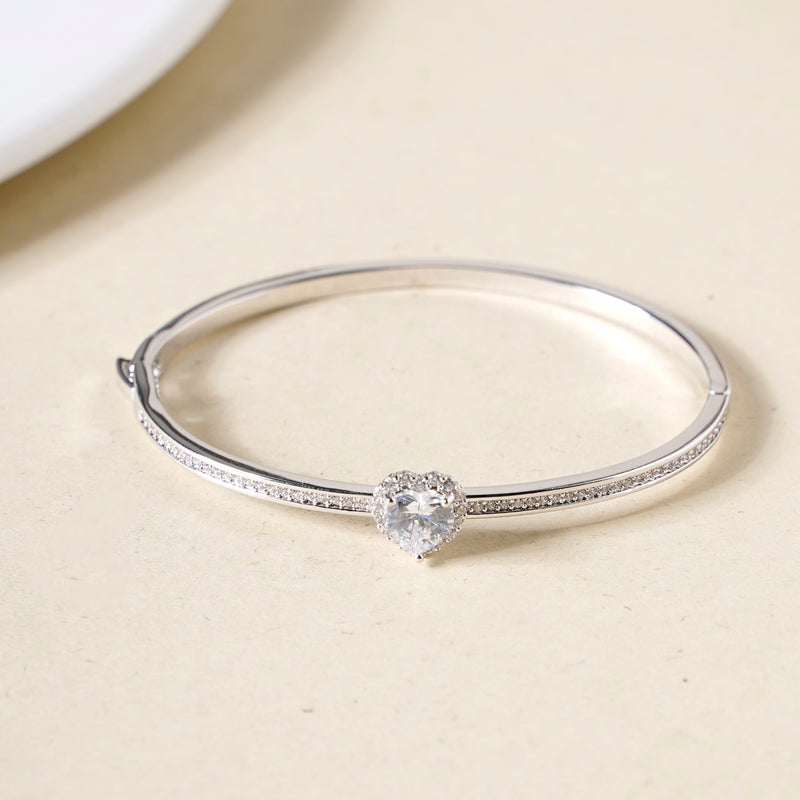 Heart On Sleeves Silver Bracelet