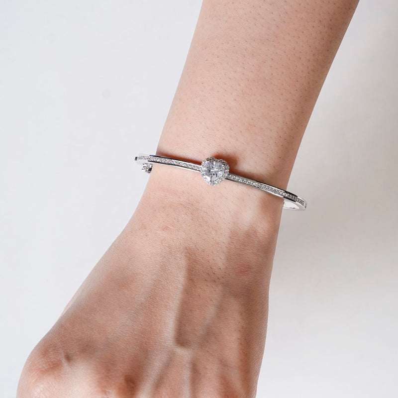 Heart On Sleeves Silver Bracelet