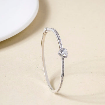 Heart On Sleeves Silver Bracelet