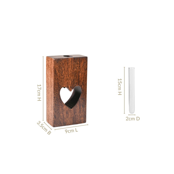 Heart Shaped Planter Pair With Removable Test Tubes