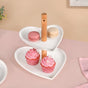 Heart Two Tier Ceramic Cake Stand