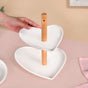 Heart Two Tier Ceramic Cake Stand