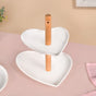 Heart Two Tier Ceramic Cake Stand