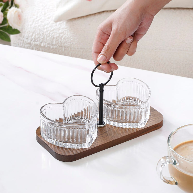 Two Hearts Platter Set