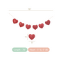 Hearts Bunting For Home Decoration 78 Inch