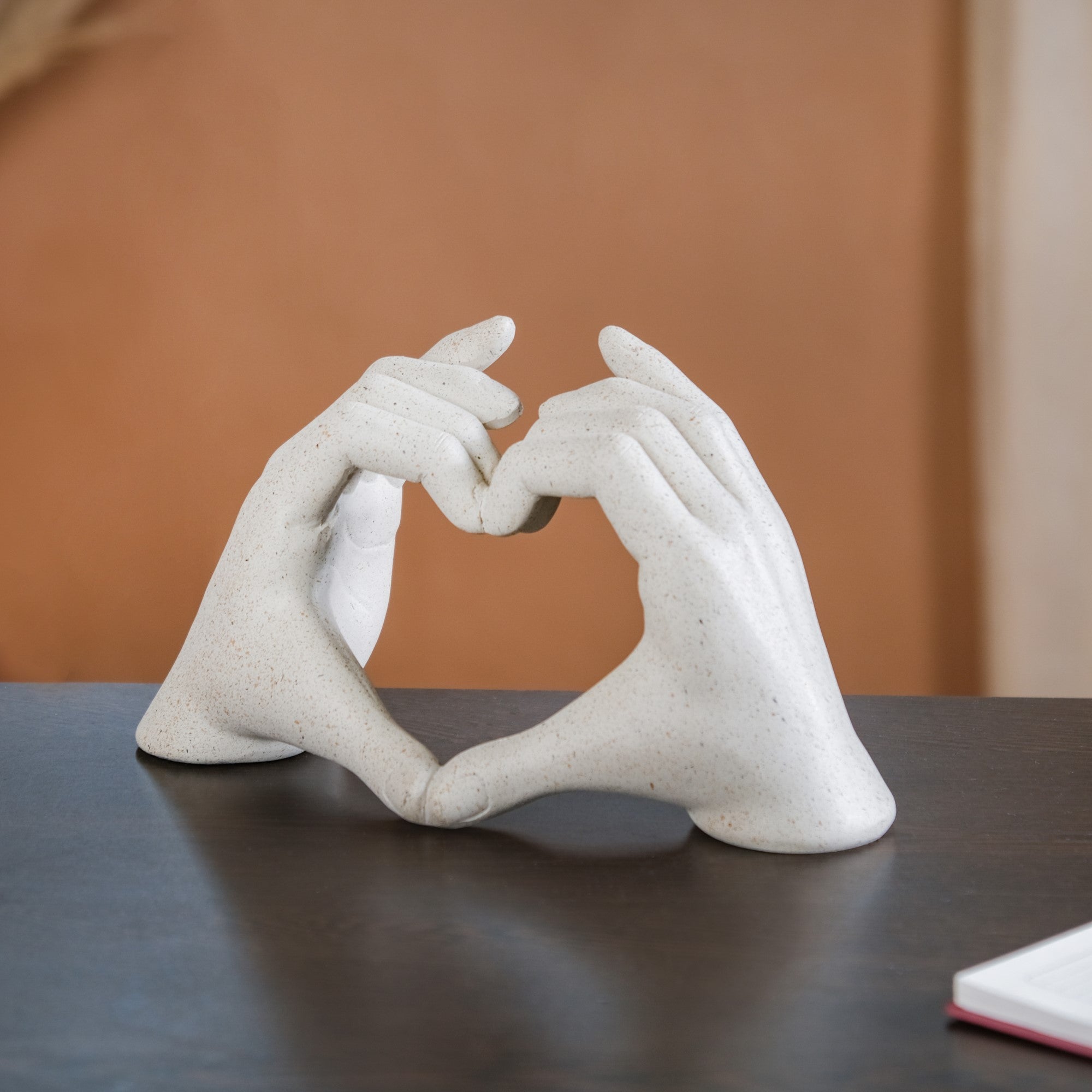 Love Heart Hands Resin Showpiece- Unique Showpiece Online | Nestasia